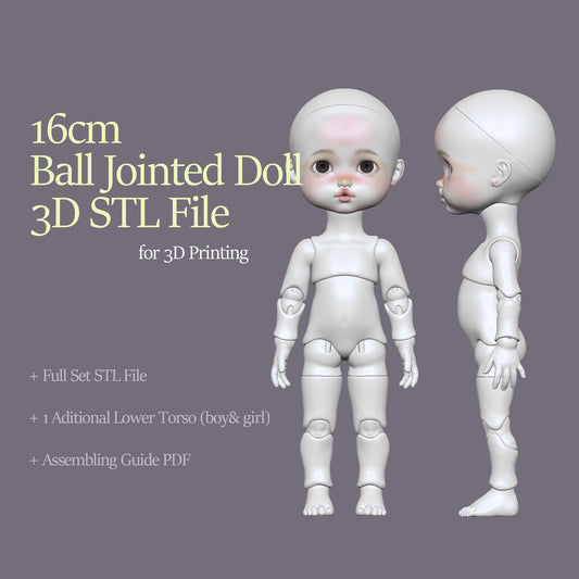 baby BJD DOLL fullset STL digital file for 3D printing