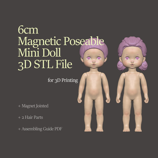 Whispering Fairies – 6cm Mini Art Doll STL