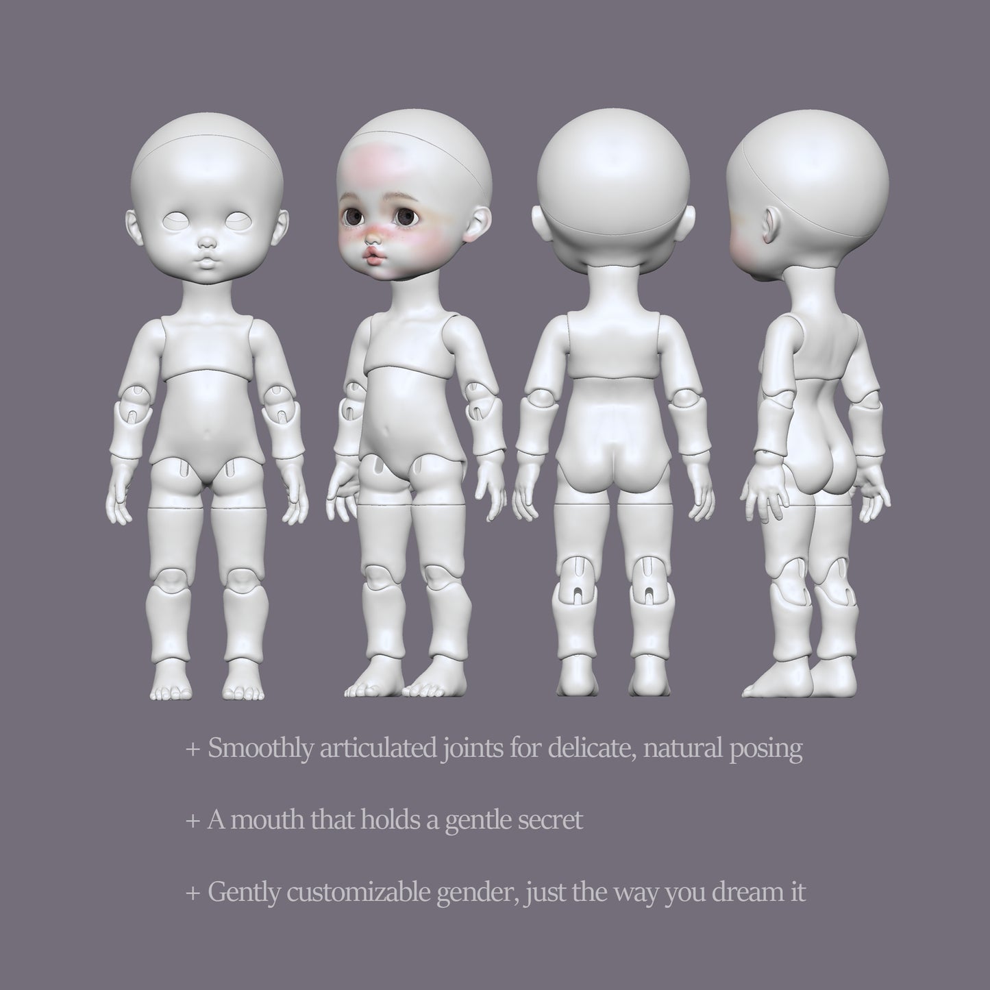 baby BJD DOLL fullset STL digital file for 3D printing