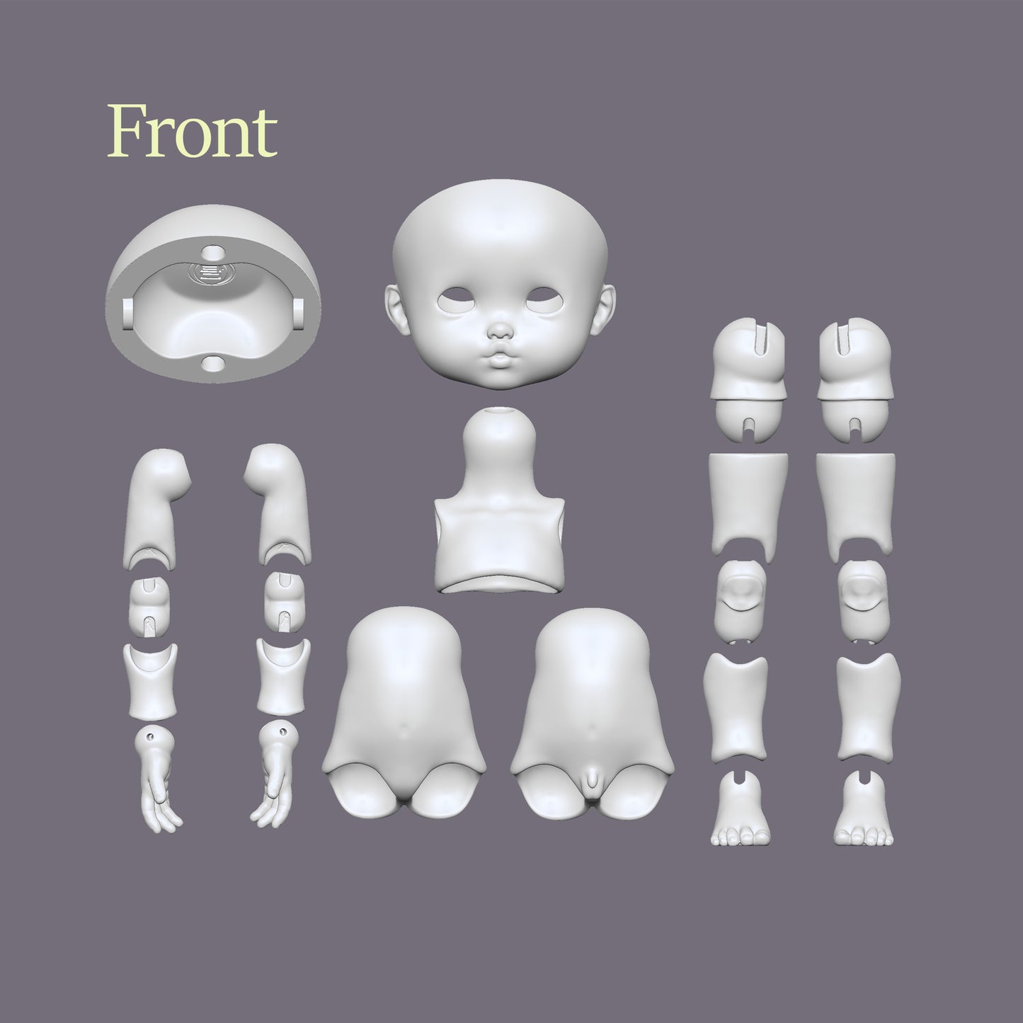 baby BJD DOLL fullset STL digital file for 3D printing