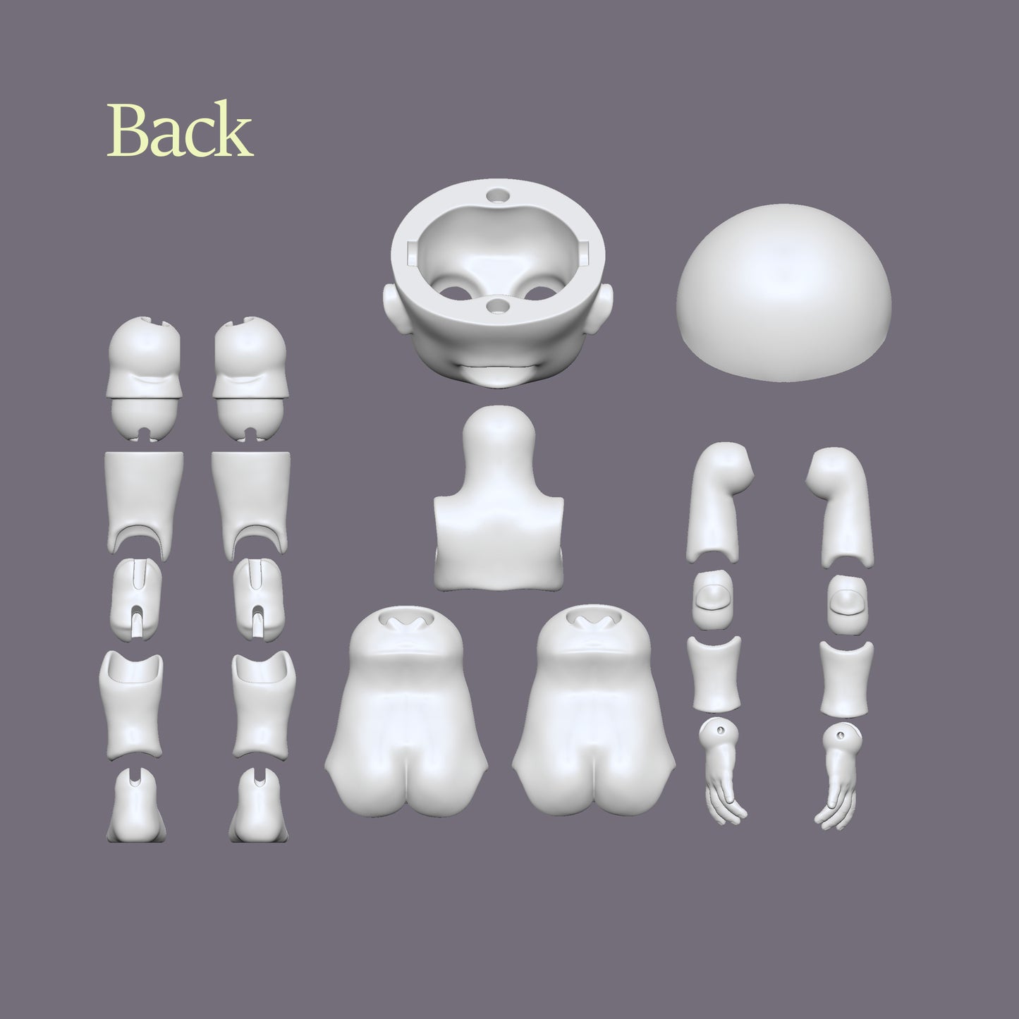 baby BJD DOLL fullset STL digital file for 3D printing